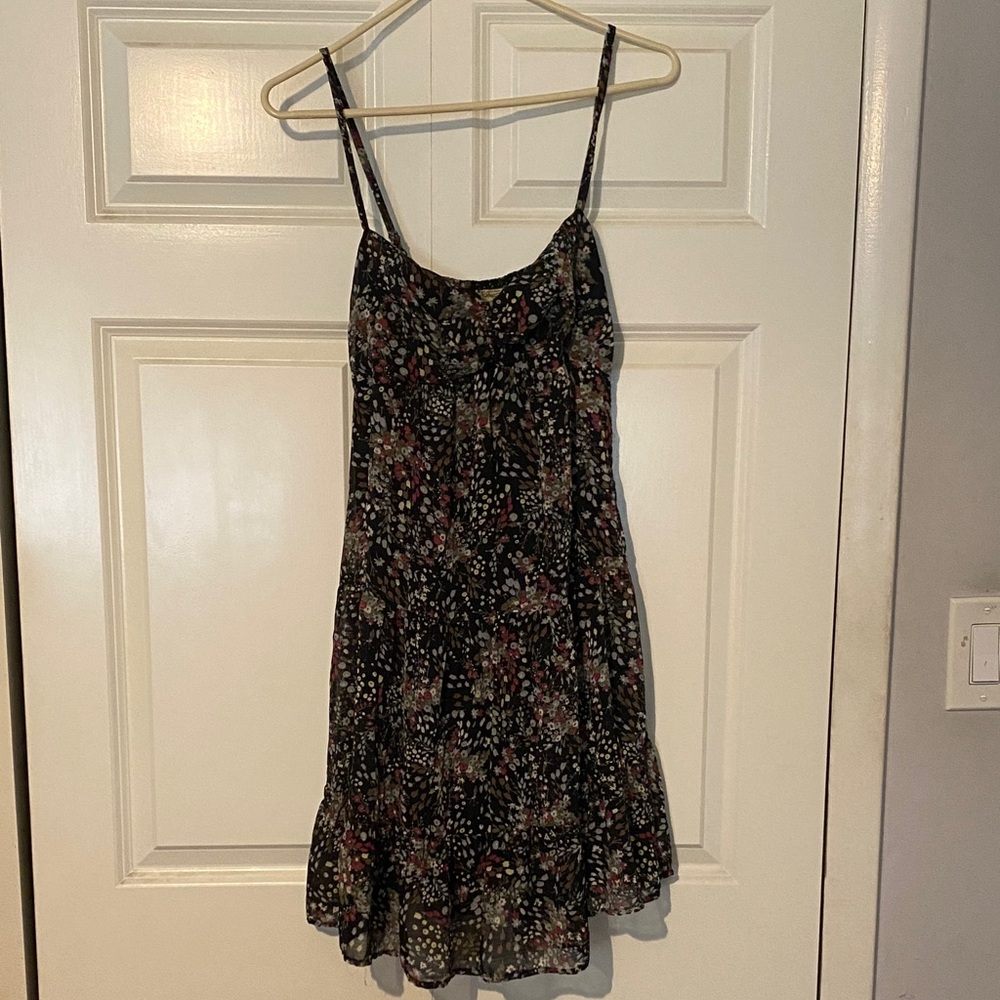 American Rag Black Floral Mini Dress